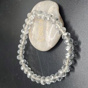 B2837 shining crystal faceted bracelet